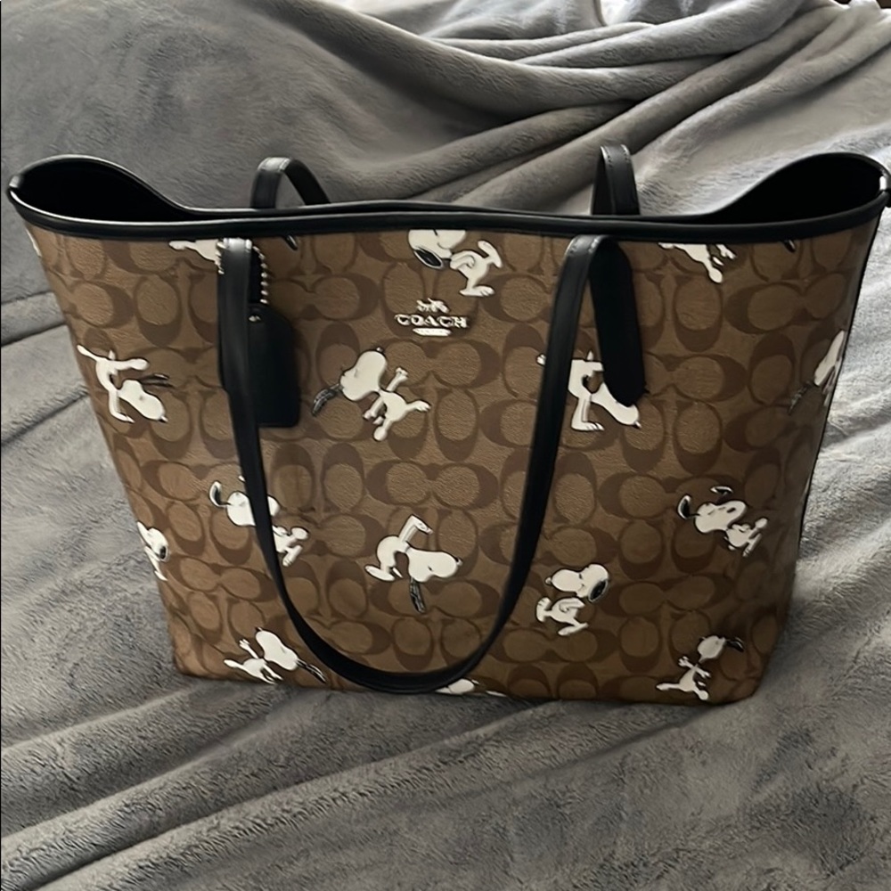 Coach snoopy tote from the peanut collection